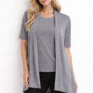 TanJay Silver Women's Cardigan Sweater